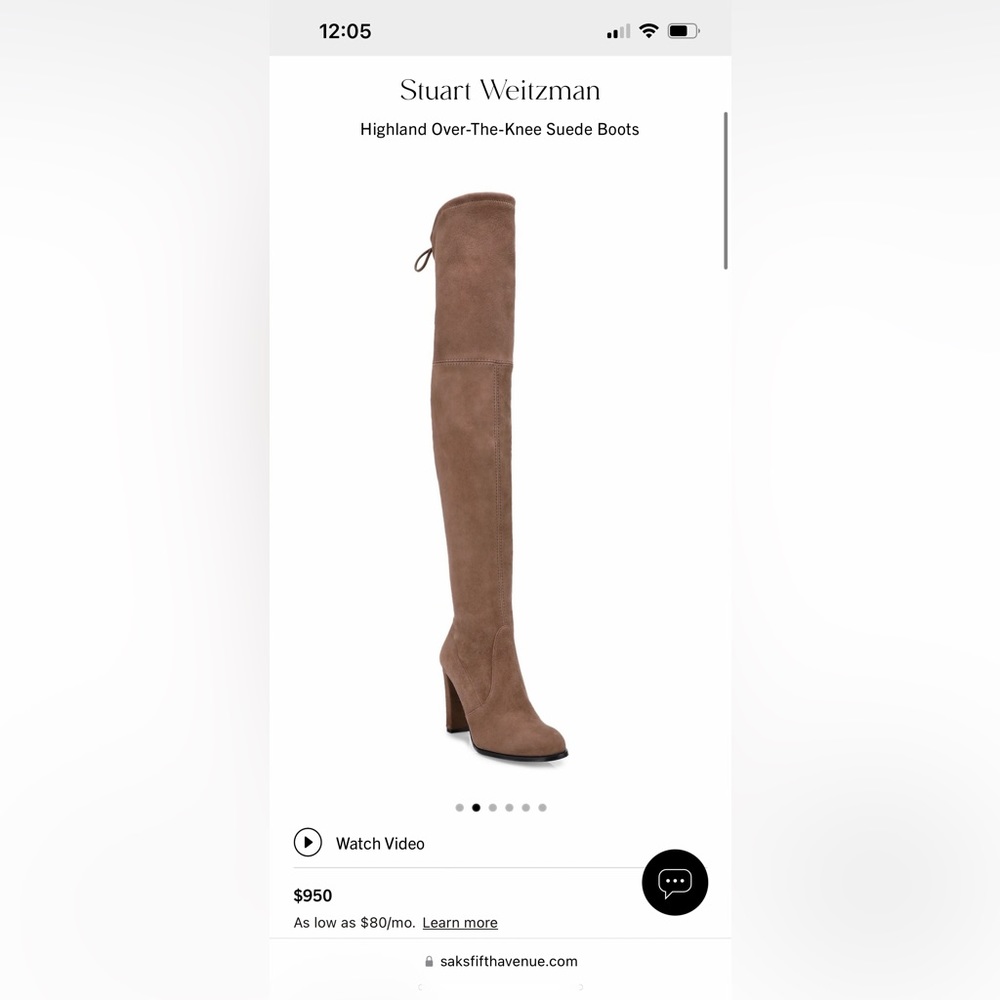 Stuart Weitzman suede thigh high boots.